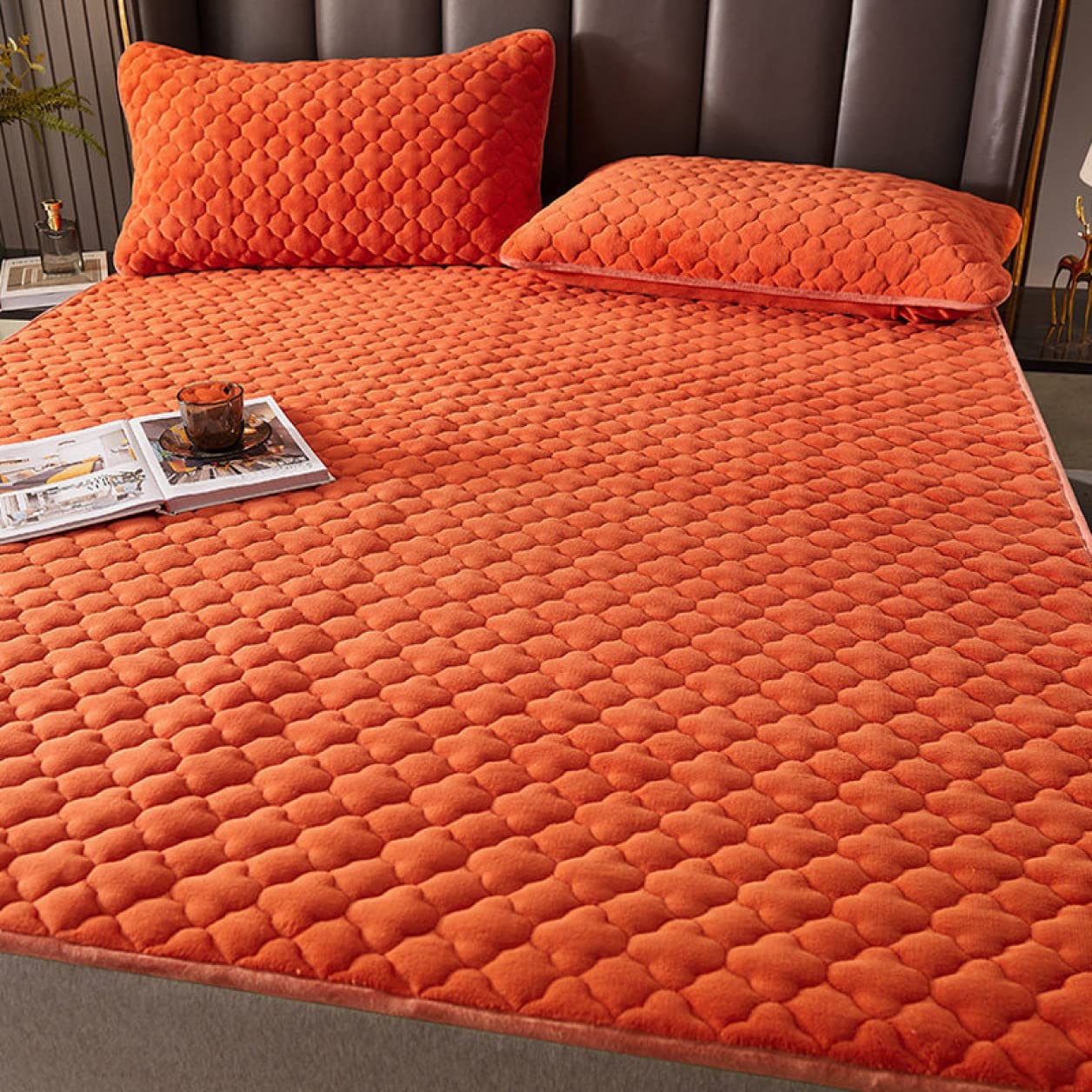 Amazon｜MMLYY 敷きパッド セミダブル ゴムバンド付き 100×200cm 敷