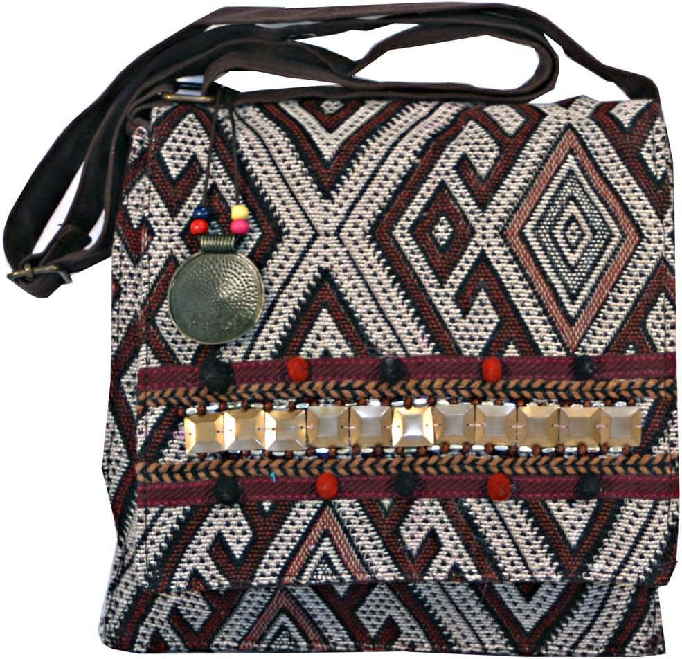 Tribal Pattern Boho Cross Body Hobo Messenger Bag