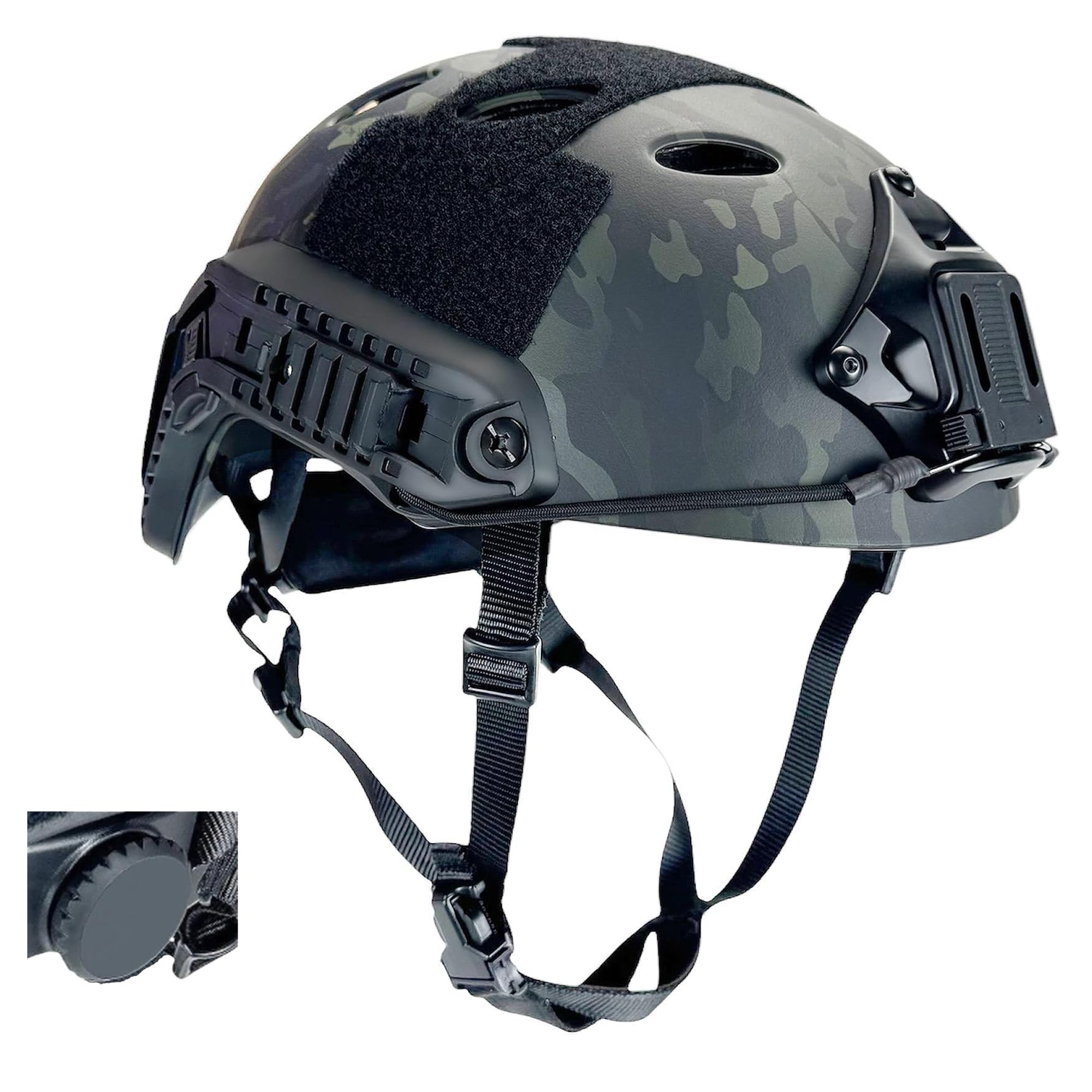 Taktischer Airsoft-Schutzhelm, verstellbar, schnell einsetzbar, PJ NVG Halterung für Taktische Airsoft, Paintball