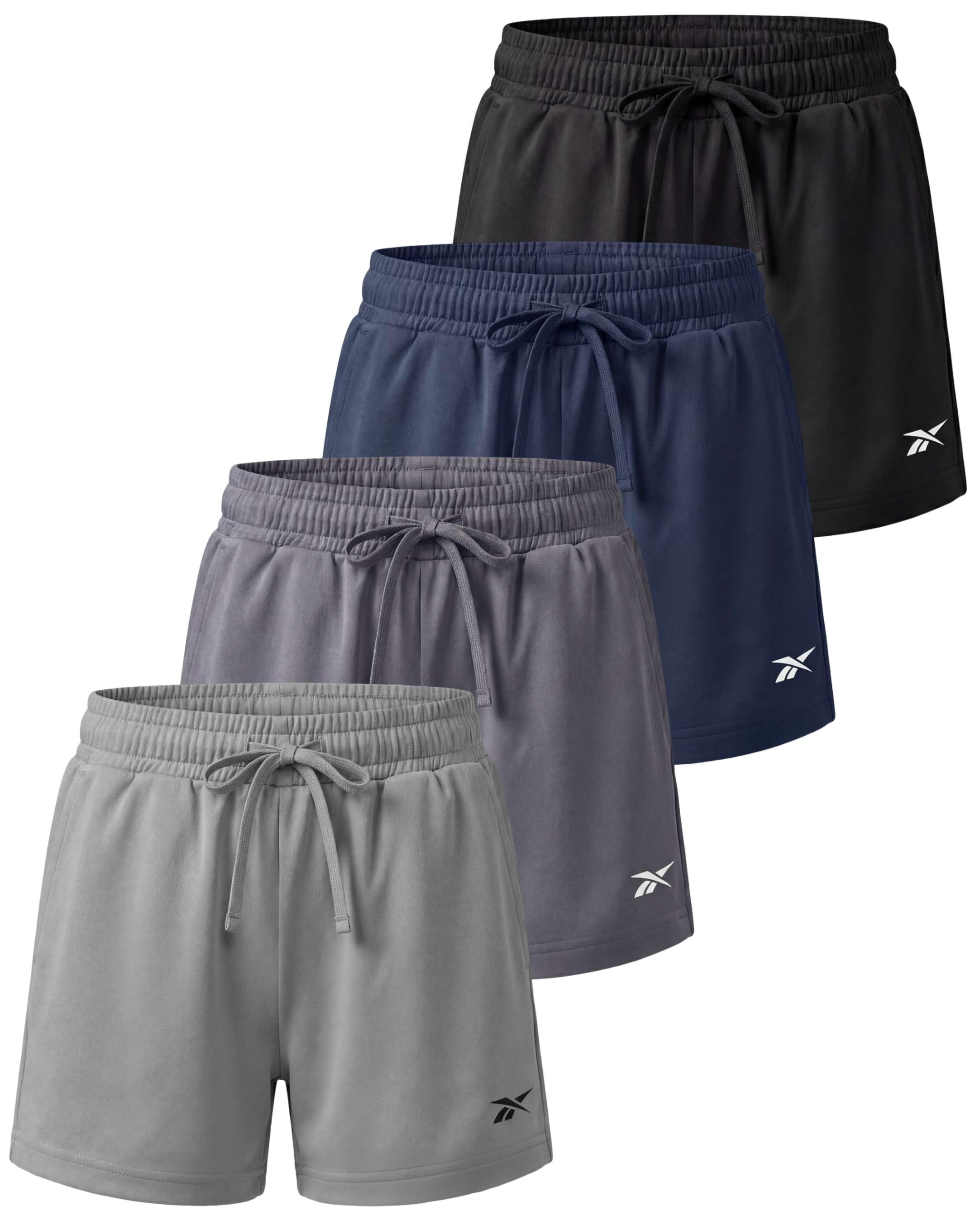 Reebok 4 Pack: Girls’ Dry Fit Athletic Shorts – Volleyball Basketball Soccer Running Sports Shorts Kids Teens Youth (6–16) — view 11