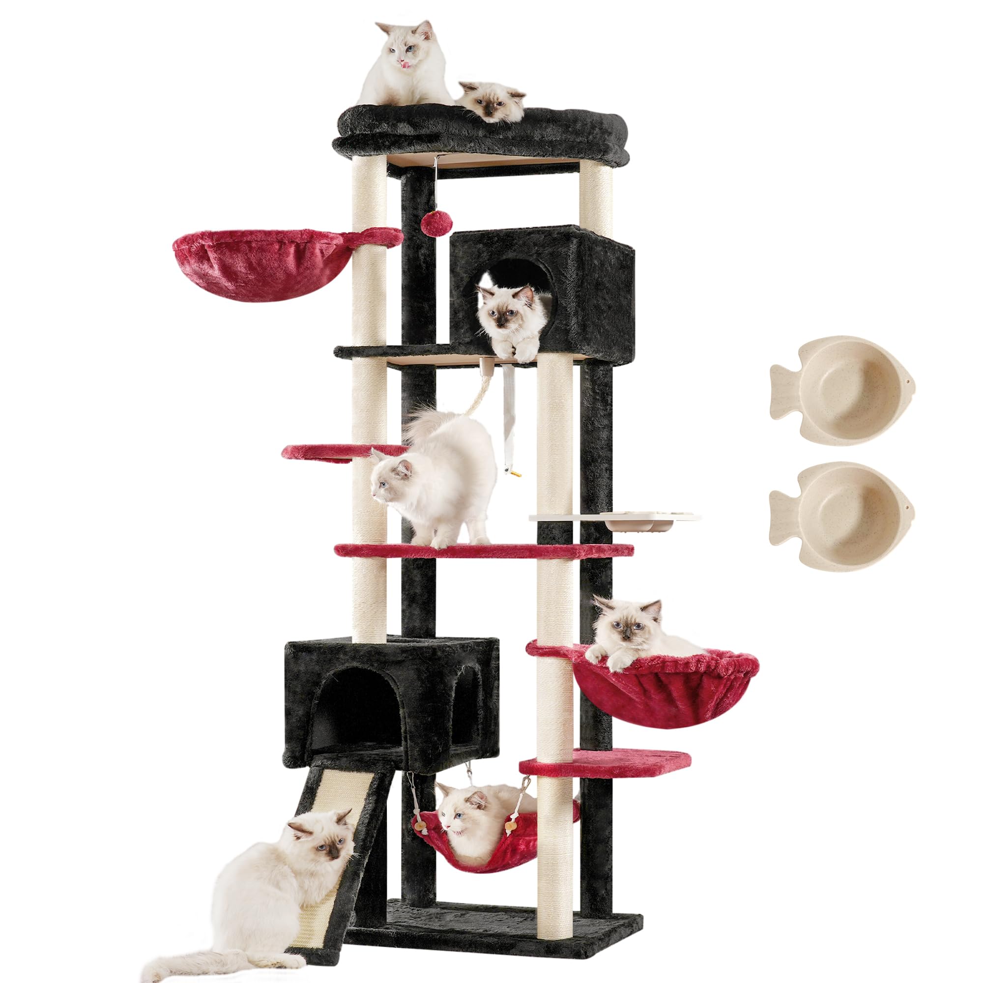 木製台(いちょう) Amazon.com : Hey-brother Cat Tree, 53 inch Cat Tower for