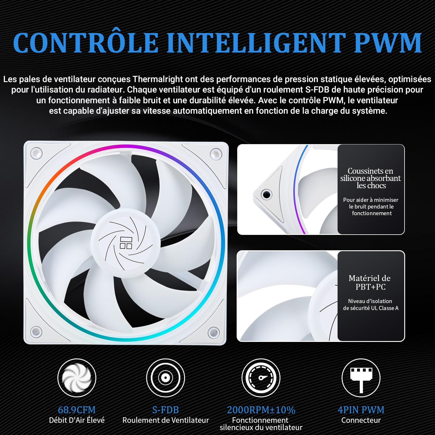 Thermalright Aqua Elite 240 V5 ARGB - Raffreddatore liquido CPU bianco 240 mm, 2 ventole TL-S12-W PWM, per AM4/AM5, Intel LGA115X/1200/1700/1851 AIO
