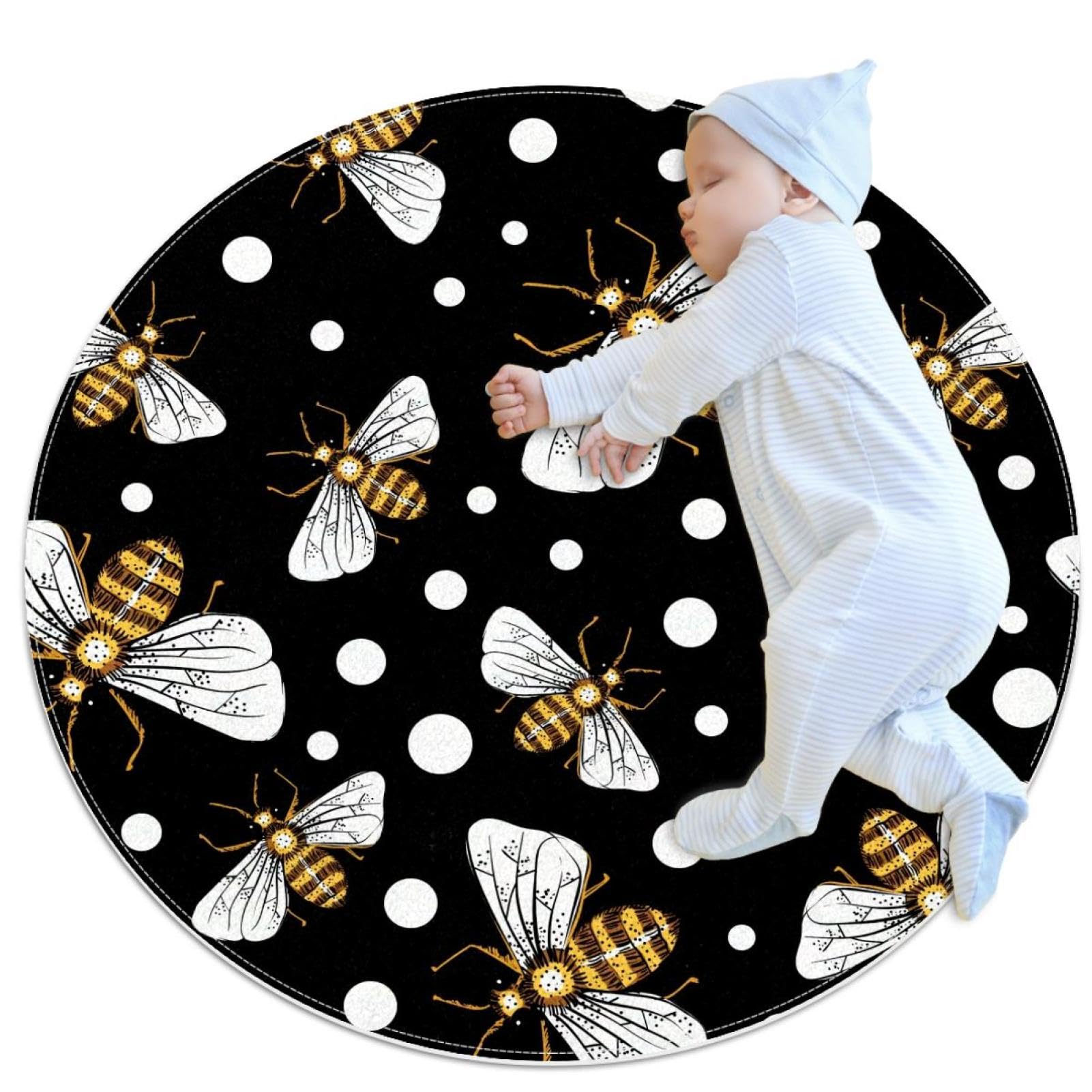 Tapis de salle de bain antidérapant rond noir pour sécuriser la douche