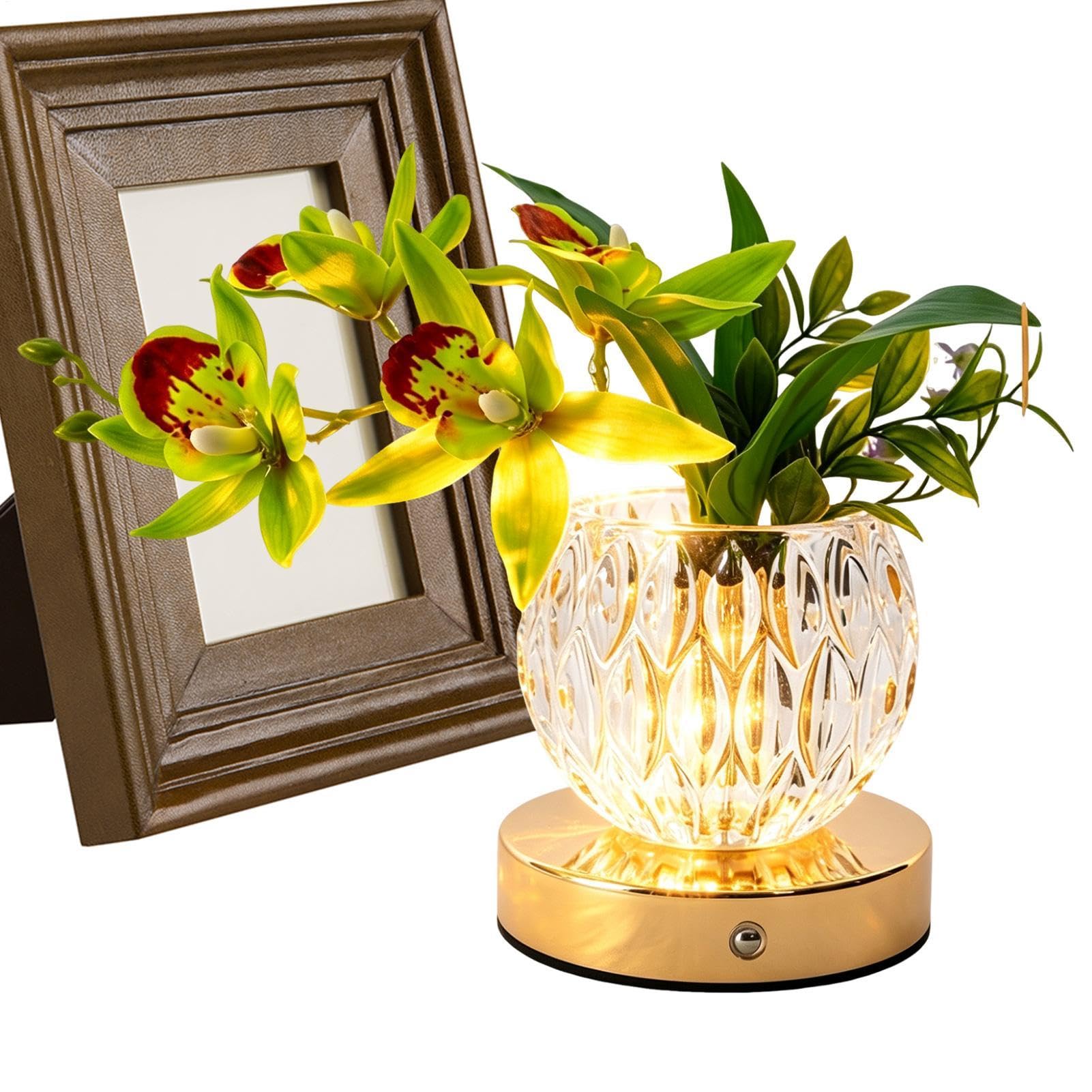 Lampada A LED Decorativo Dimmerabile Touch 3 Colori Con Vaso In Vetro