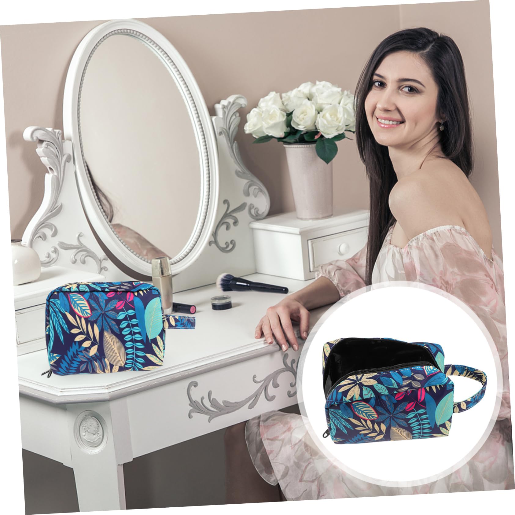 Didiseaon 3piezas Bolsa De Maquillaje Portátil Neceser De Viaje para Cosméticos y Artículos De Aseo Organizador Compacto para Mujeres y Adolescentes Fácil De Limpiar y Almacenar para
