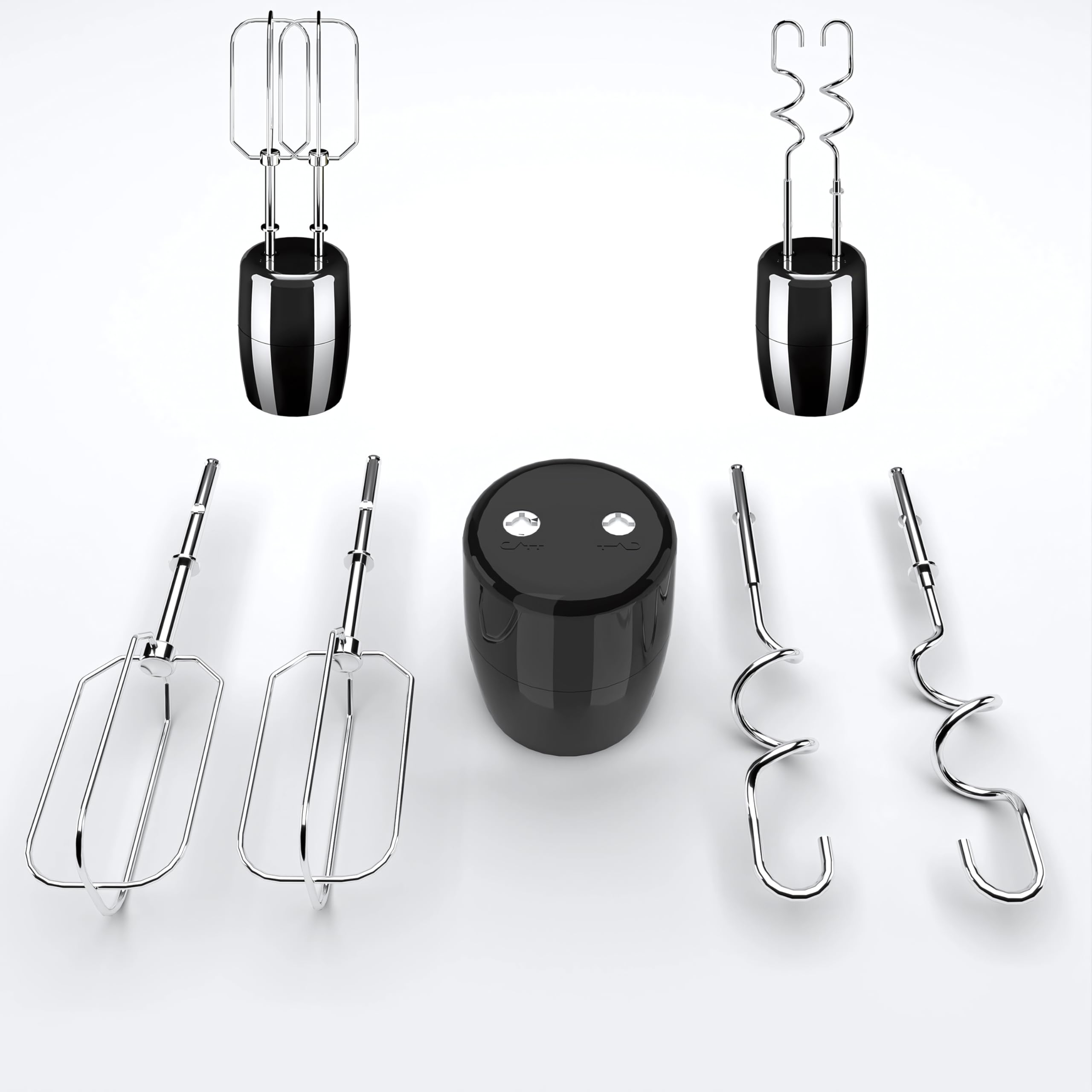 Retoo Set di frullatori a mano multifunzione, 1200 W, 15000 giri/min, turbo e 8 livelli di velocità, collo anti-spruzzi