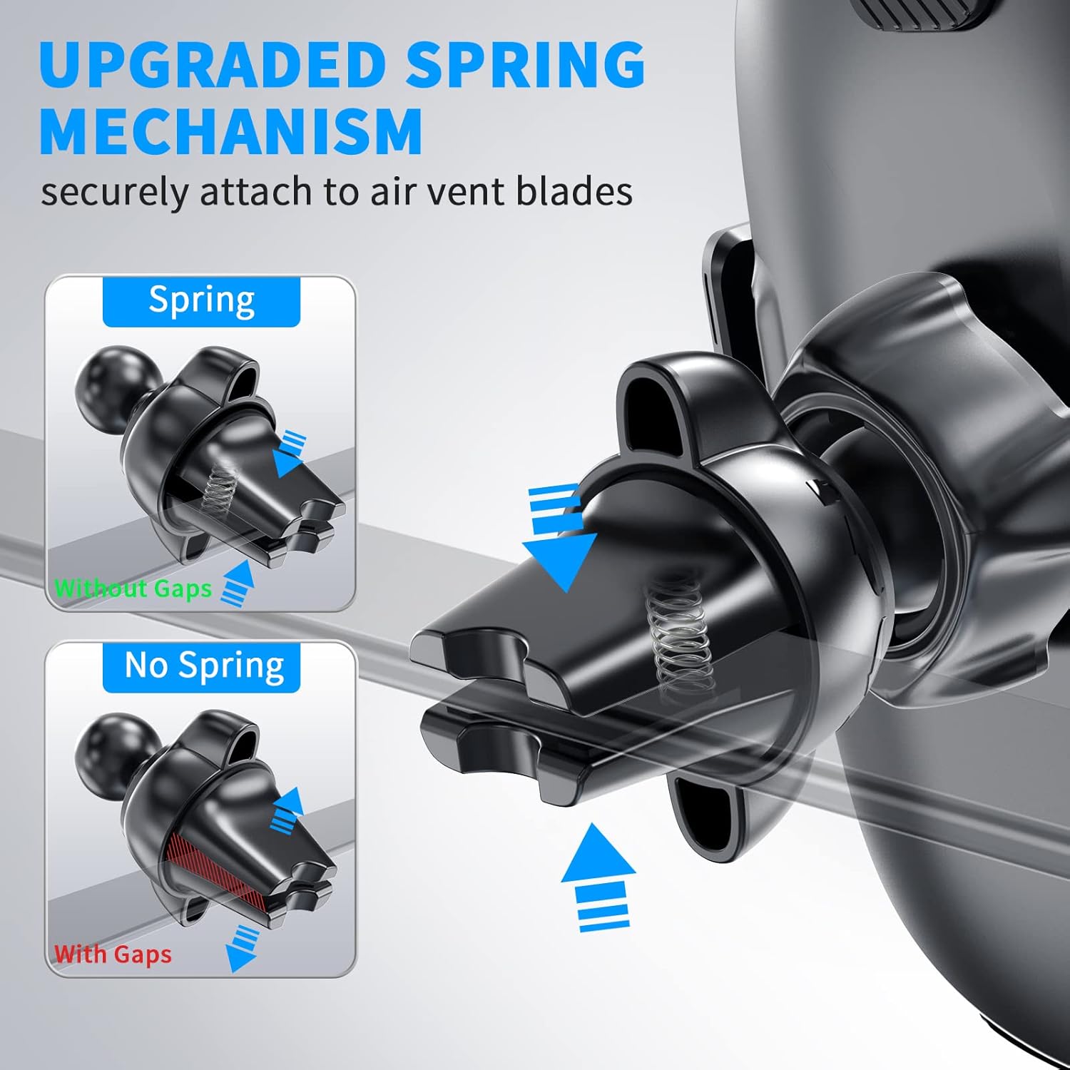 APPS2Car Phone Mount for Car, 3-in-1 Suction Cup Phone Holder for Car Dashboard Windshield Vent Universal Cell Phone Holder for Car, Compatible with iPhone, Samsung, All Cellphone, Thick Case Friendly