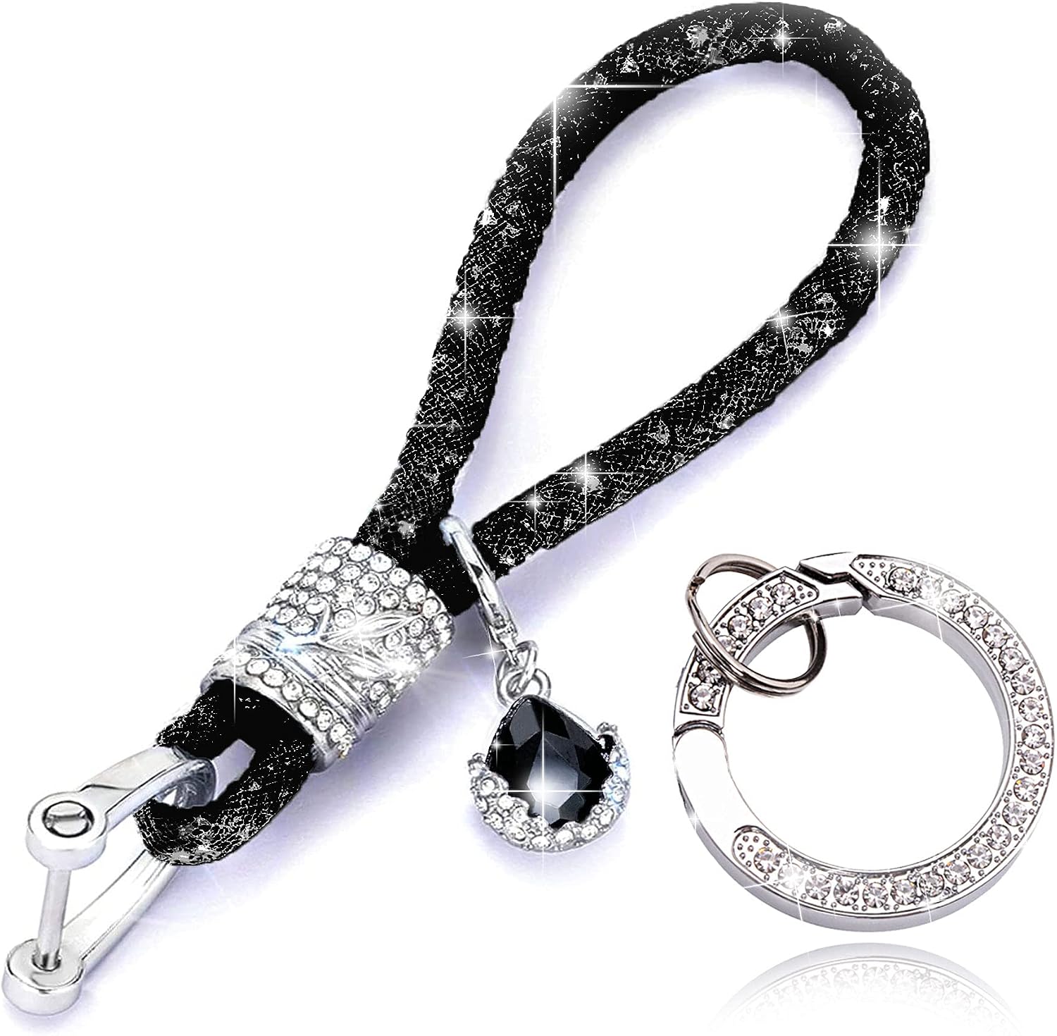 Crystal Car Keychains for Women Christmas,Keychain Accessories with Bling Rhinestones,Easter Mothers Day Valentines Day Gifts