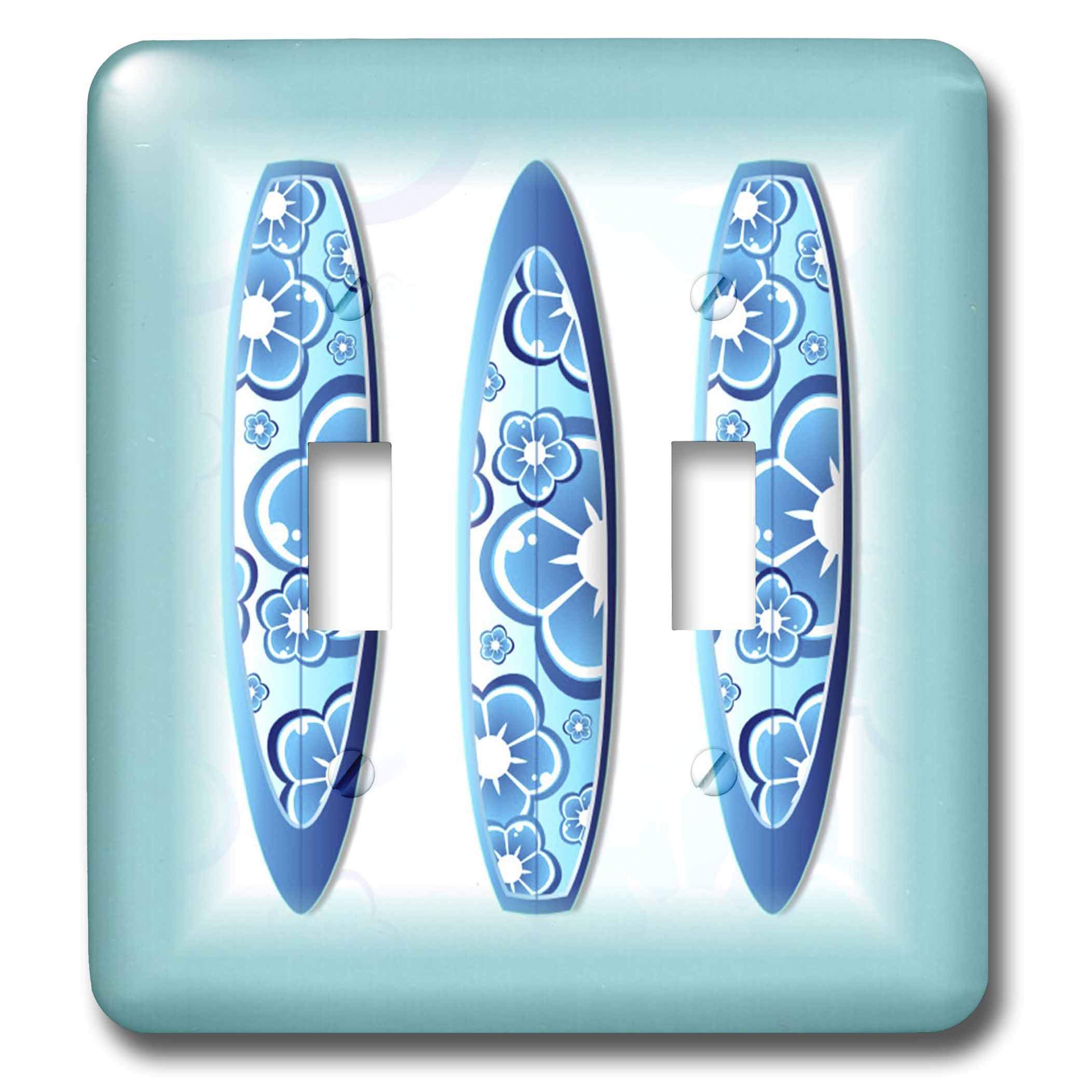 Interrupteur à bascule 3 cadres turquoise pour remplacer plaque triple usée