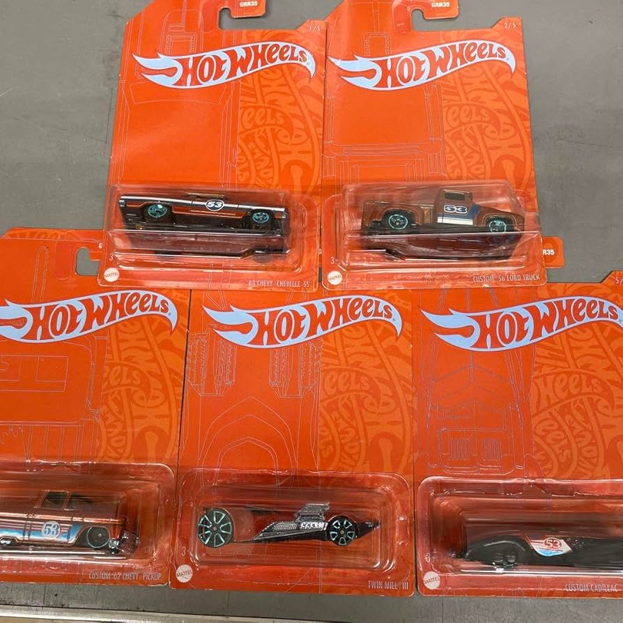 Amazon.com: Hot Wheels 53rd Anniversary Orange & Blue Yamada