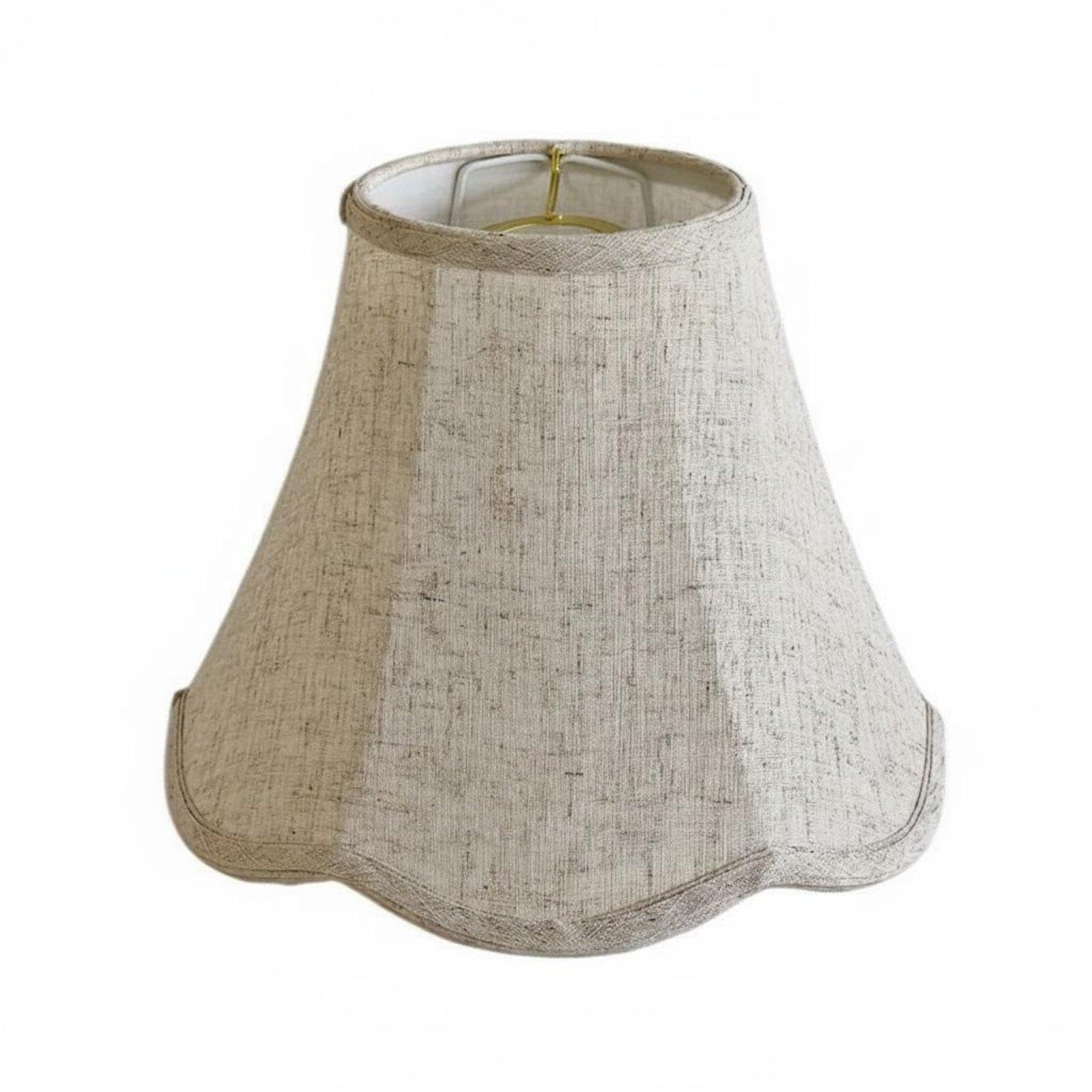 Detachable Lampshade American Style Fringe Lampshade Easy Assembly Fabric Table Lamp Shade for Bedroom, Living Room, Hotel 15x33x25 Mesh Linen-image-24