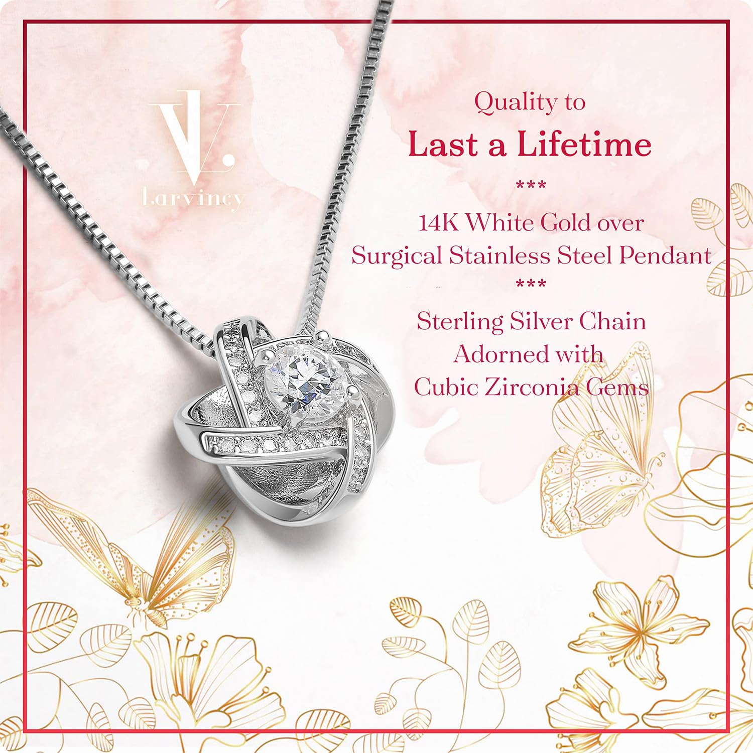Larvincy Bonus Daughter Gifts from Stepdad Stepmom With Heartfelt Message & Elegant Box - Jewelry Gifts For Stepdaughter, To My Bonus Daughter Necklace On Birthday Graduation Wedding Christmas & More