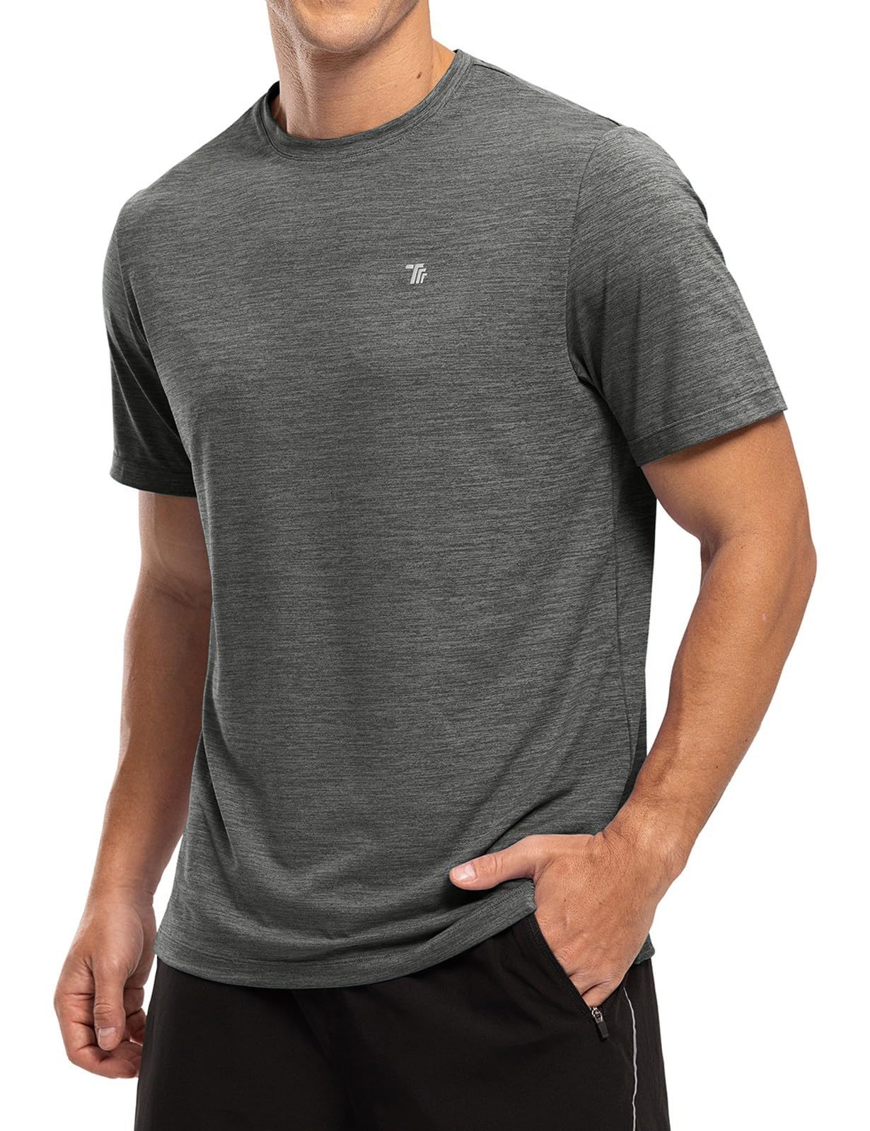 Rdruko Sport Tshirts Herren Funktionsshirt Sportshirt Kurzarm UV Shirt Atmungsaktiv Laufshirt Sonnenschutz Trainingsshirt Männer für Gym Fitness
