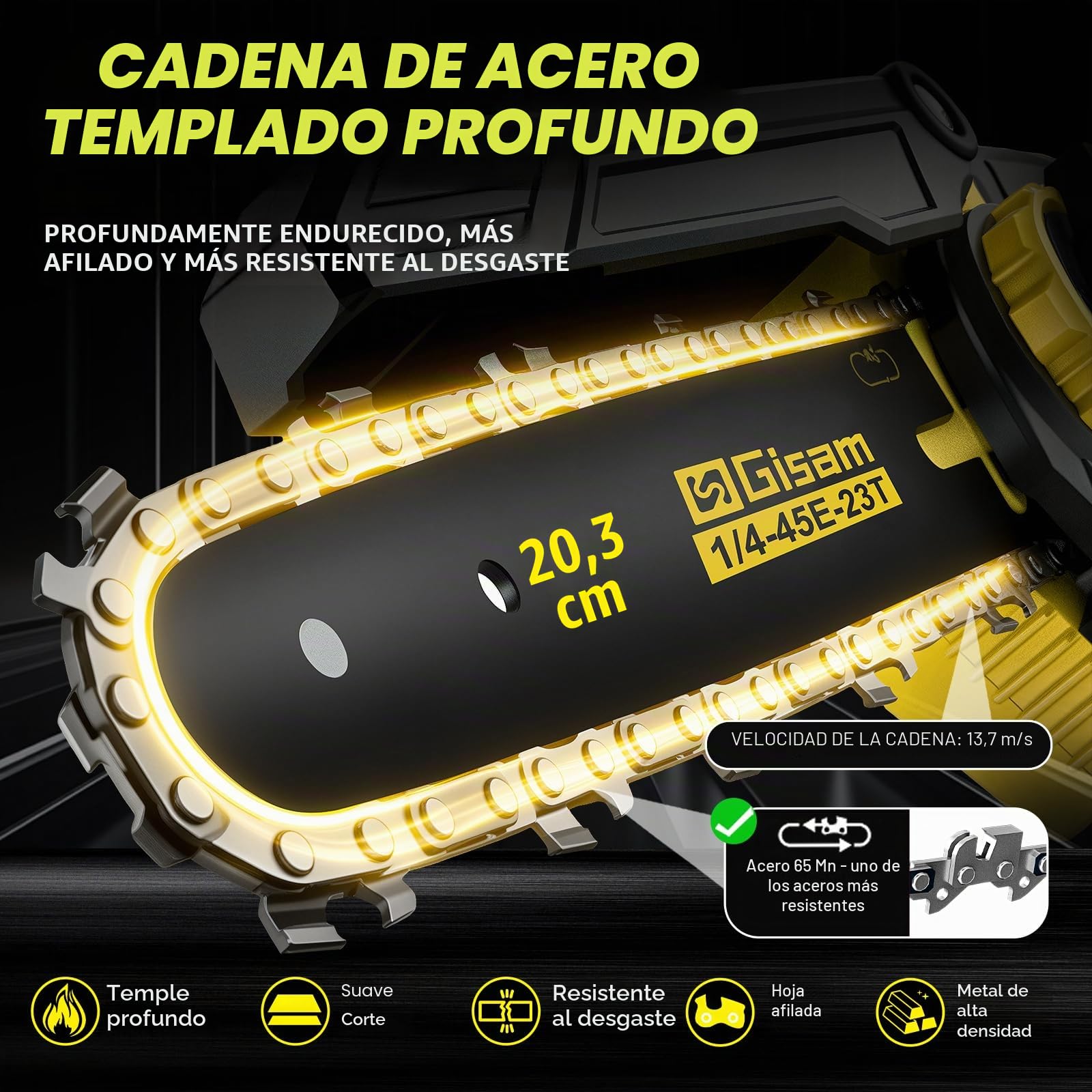Mini Motosierra 2 En 1 Con PéRtiga TelescóPica,Motor Sin Escobillas De 2600w,Motosierra De 8 Pulgadas,Engrasador AutomáTico Y Tensor De Cadena Sin Herramientas Y 2 * 4000 Mah,Extensible Hasta 4,2m
