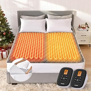 WOOMER Dual Control Heated Mattress Pad