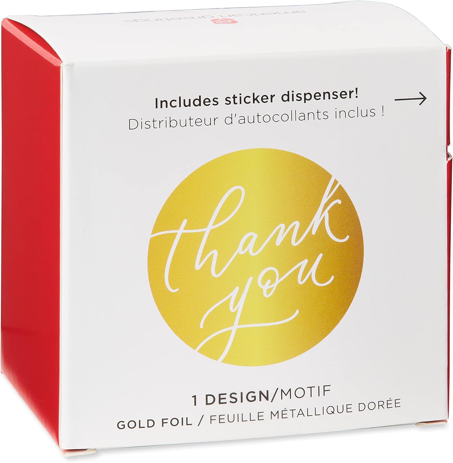American Greetings Thank You Stickers or Seals, Multi-Colored Text (500-Count) : Office Products