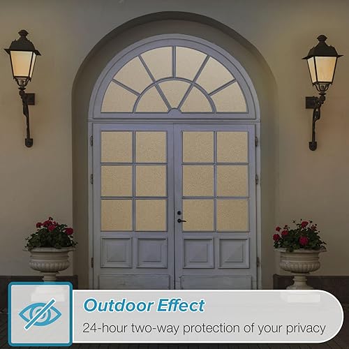 Miniatura 4 de rabbitgoo Película de privacidad para ventana, película de vidrio esmerilado para ventana, adherencia estática, bloqueo solar, adhesivos extraíbles