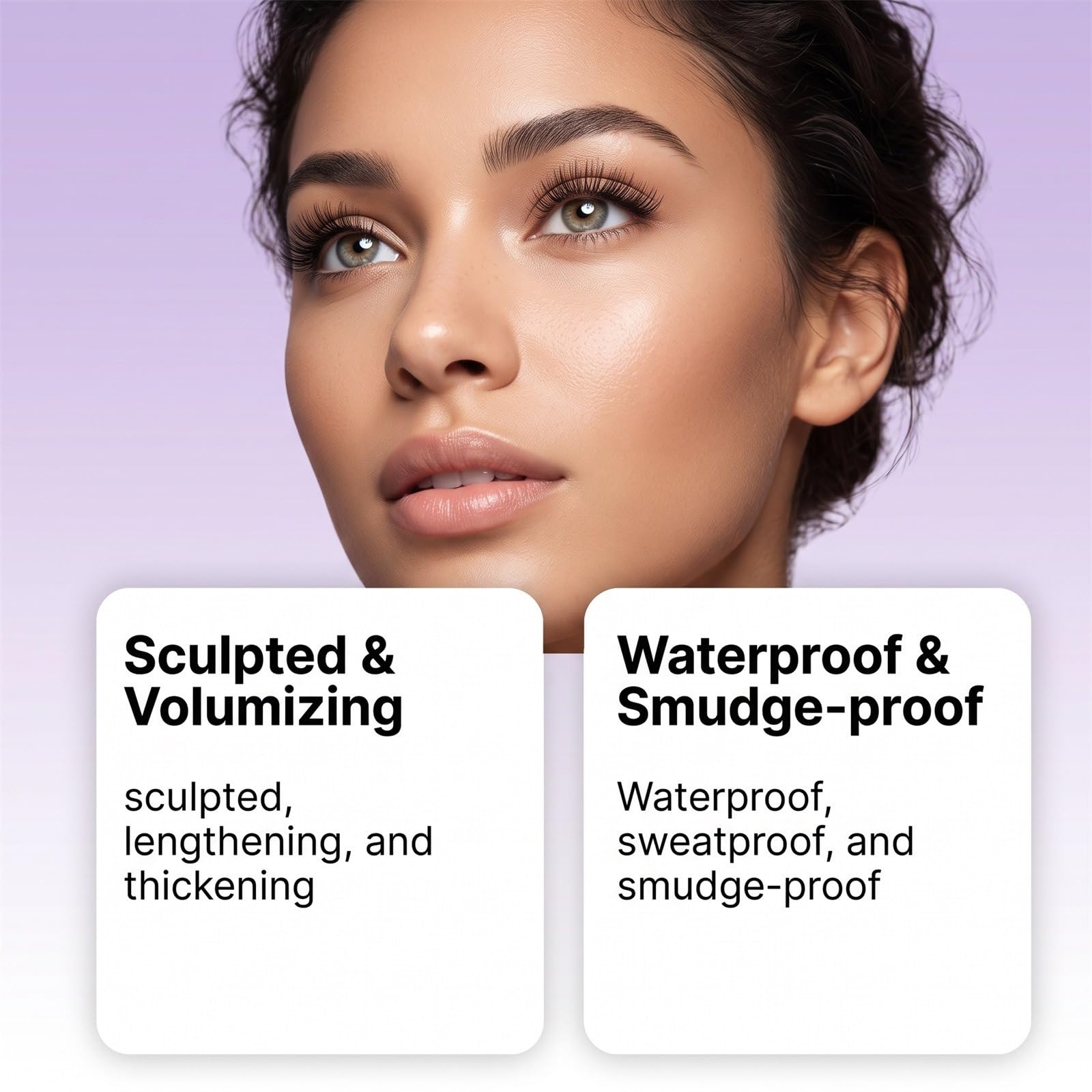 Wasserfeste Mascara, schwarz, Teleskop-Mascara