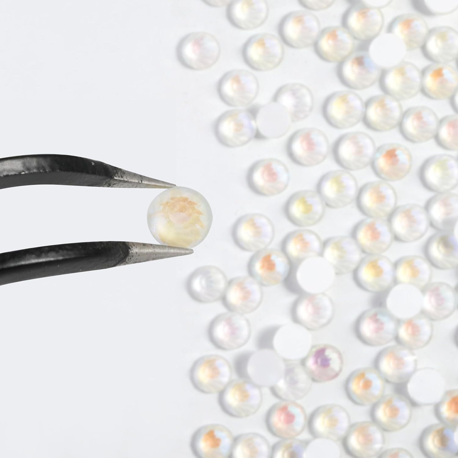 Beadsland 1440pcs Flat Back Crystal Rhinestones Round Gems for Nail Art and Craft Glue Fix, Luminous White, SS20,4.6-4.8mm - Image 4