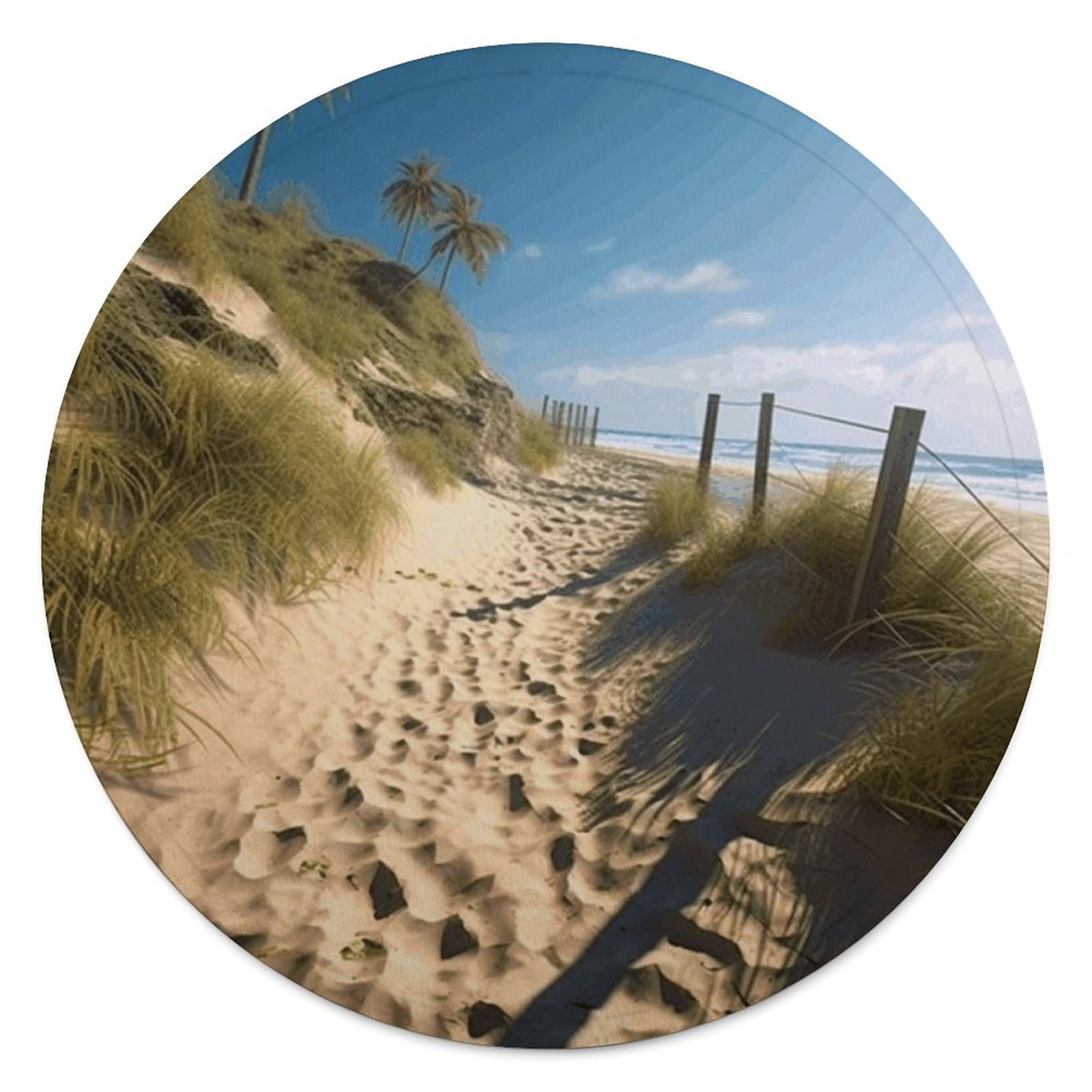 Couverture plage ronde 152cm déco salon et tapis méditation