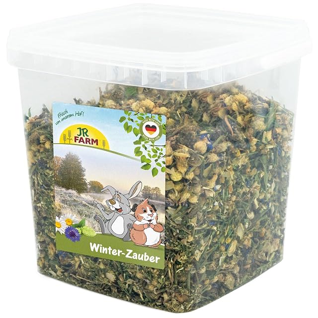 JR Farm Winter Zauber 430 g en Cubo (Hierbas para Conejos Enanos y roedores, alimento complementario)