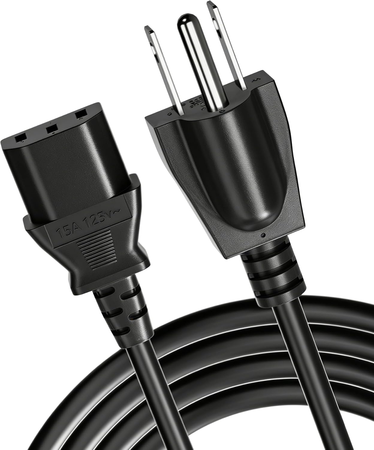 Heavy-Duty Power Station Charging Cable, Fast Charging Cable Compatible with Segway Cube/Ecoflow/Jackery/Anker Portable Power Station, 125Volt 15Amps Universal AC Power Cord(16FT)