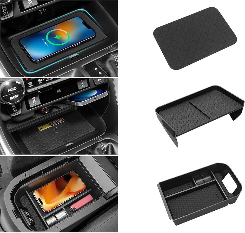 Organizador de console central Bercicci para Toyota RAV4 2019–2025 – 3 peças