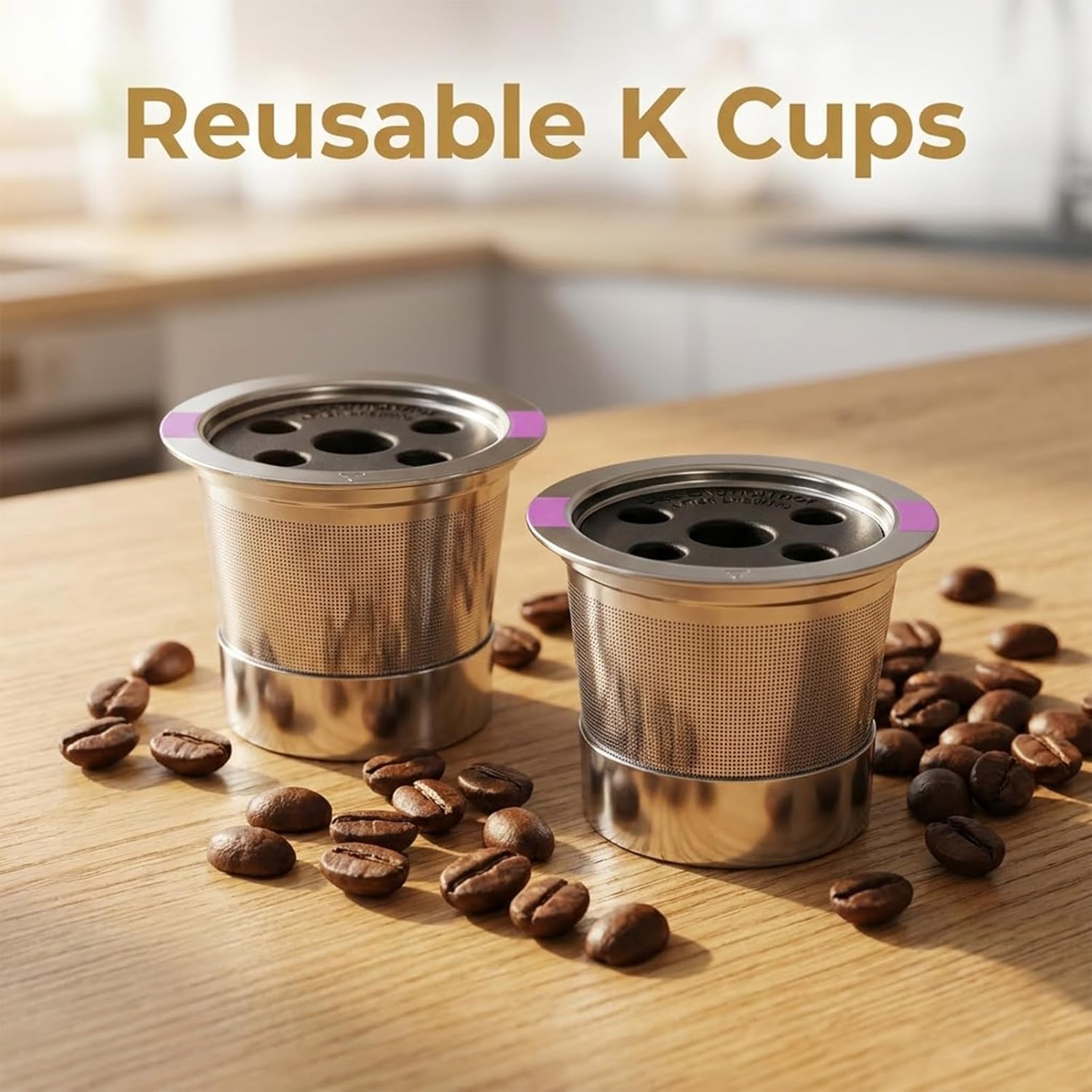 Reusable K Cups for Keurig Refillable Coffee Pods Stainless Steel Compatible with Keurig K Supreme/K Slim/K-Duo Gen 2