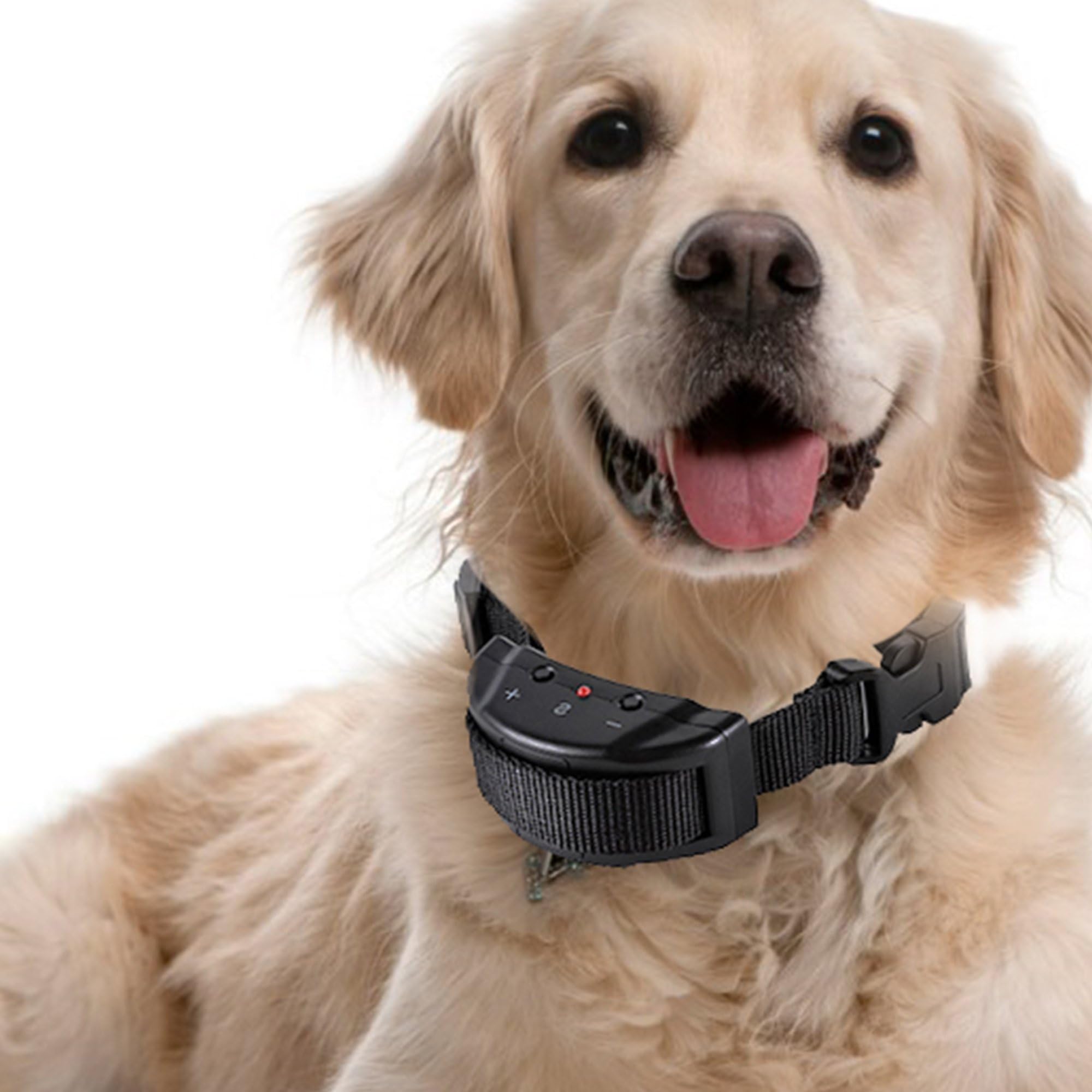 No Bark Dog Collar Electric Anti Bark Shock Control with 7 Levels Button Adjustable Sensitivity Control, Stimulation of No Harm Warning Beep and Vibration, for 15 to 120 lbs. Dogs
