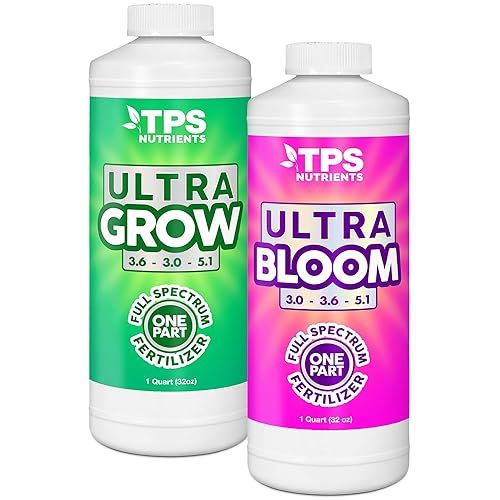 Ultra Grow and Ultra Bloom Set de TPS Nutrients fertilizante de plantas y flores de ciclo completo con todos los NPK Cal-Mag y micros galones 2 x