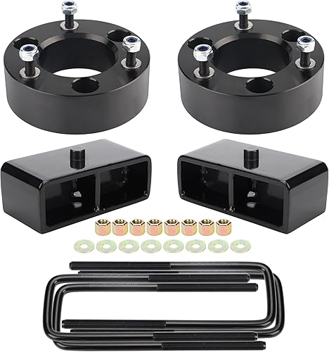 Kits de elevación de nivelación para Frontier 2WD 4WD 2005-2022, espaciadores de estructura frontal de 3 pulgadas + kit de bloques de elevación de