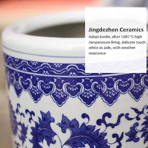 Miniatura 5 de Paragüero de porcelana, soporte de paraguas de porcelana azul y blanco, soporte tradicional para sombrilla de entrada, organizador de paraguas de