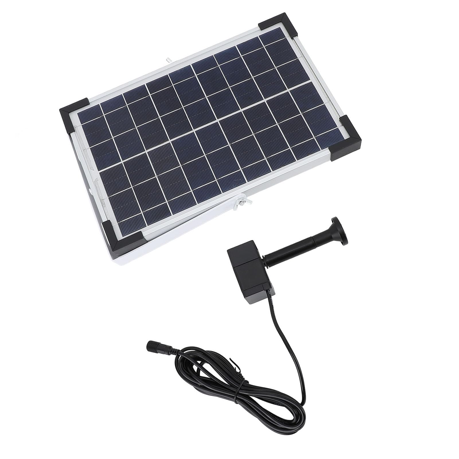 Pompa per Acqua Solare, Pompa per Fontana Solare a Flusso Regolabile da 150 Cm con Sollevamento 200 L H, per Stagno con Kit Materiale ABS per Stagni da Bagno per Uccelli Acquario da Giardino