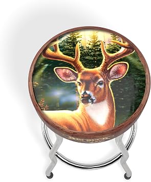 ARCADE1UP Officially Licensed Adjustable Stool with Chrome-Plated Steel Frame and High-Density Foam Padding for Supreme Gaming Comfort Big Buck Hunter Pro