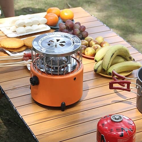 Miniatura 4 de SDGH Mini estufa de camping de calentamiento rápido portátil estufa de calefacción resistente al calor ajustable para mochileros senderismo