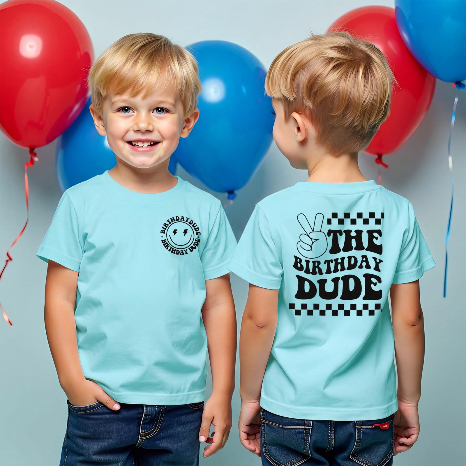 Urodzinowy T-shirt dla chłopca, z nadrukiem urodzinowym, dla chłopców, na lato, z krótkim rękawem, okrągły dekolt, strój dla małych dzieci