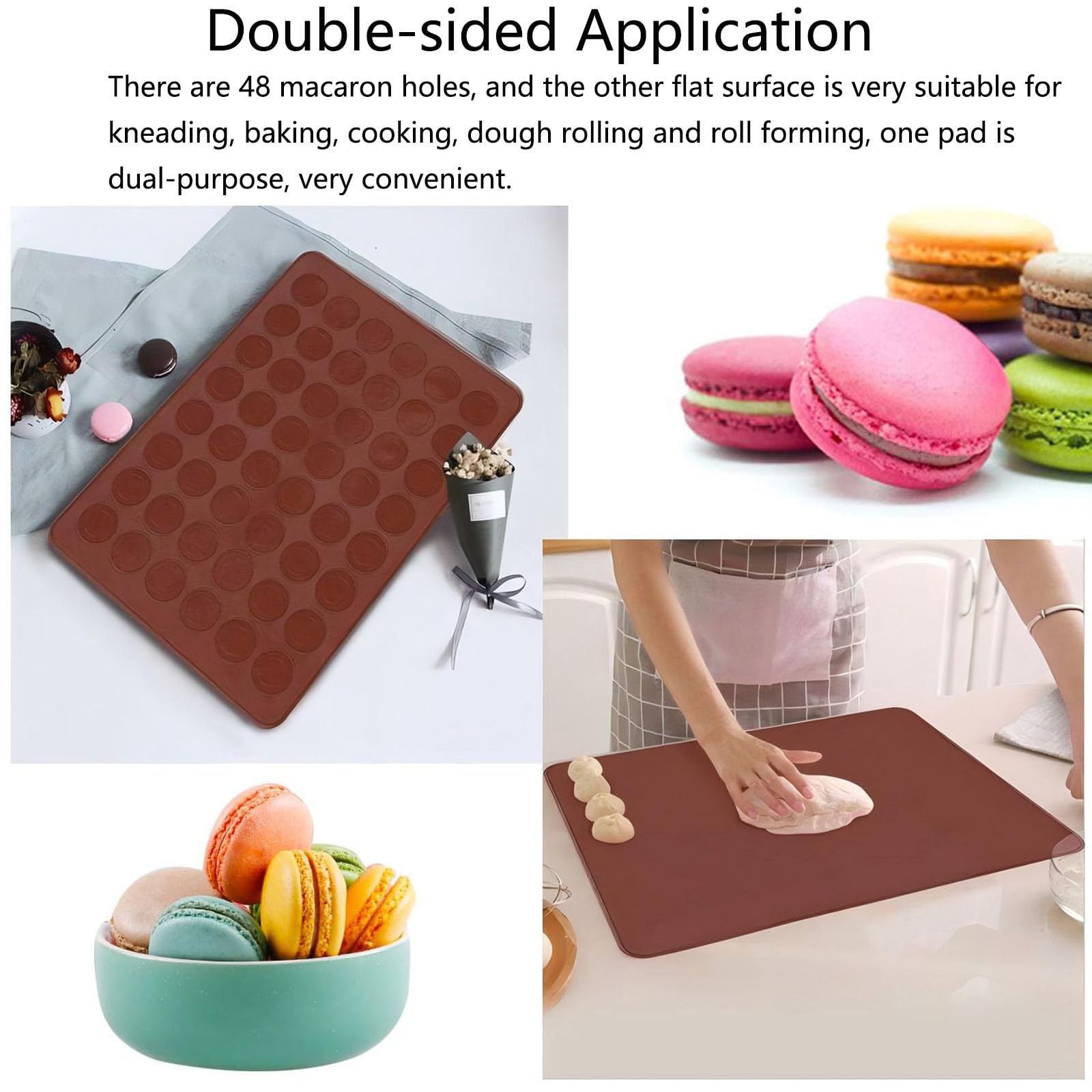 Tappetino da forno per macaron in silicone antiaderente in fibra di