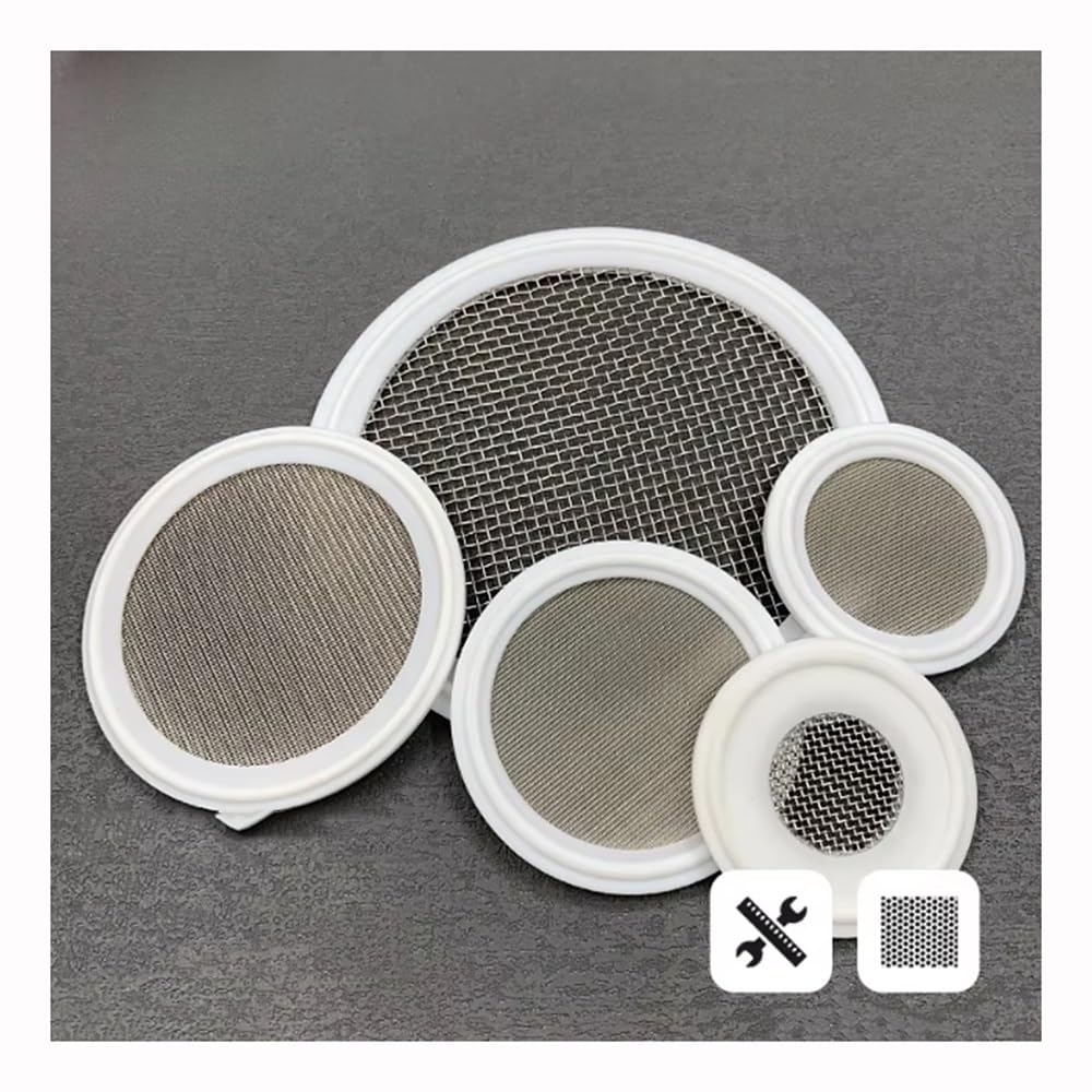 Filtr siatkowy Tri-Clamp z siatką ze stali nierdzewnej 10-500 oczek do domowego warzenia piwa - uszczelka sanitarna 38-102 mm(500Mesh 64mmod-2Inch Tc)