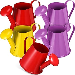STOBOK Toys Watering Can, 5pcs Mini Toy Watering Can Kids Watering Can Toy with Handle Plant Watering Can for Indoor and Outdoor Game Mini Kettle Watering