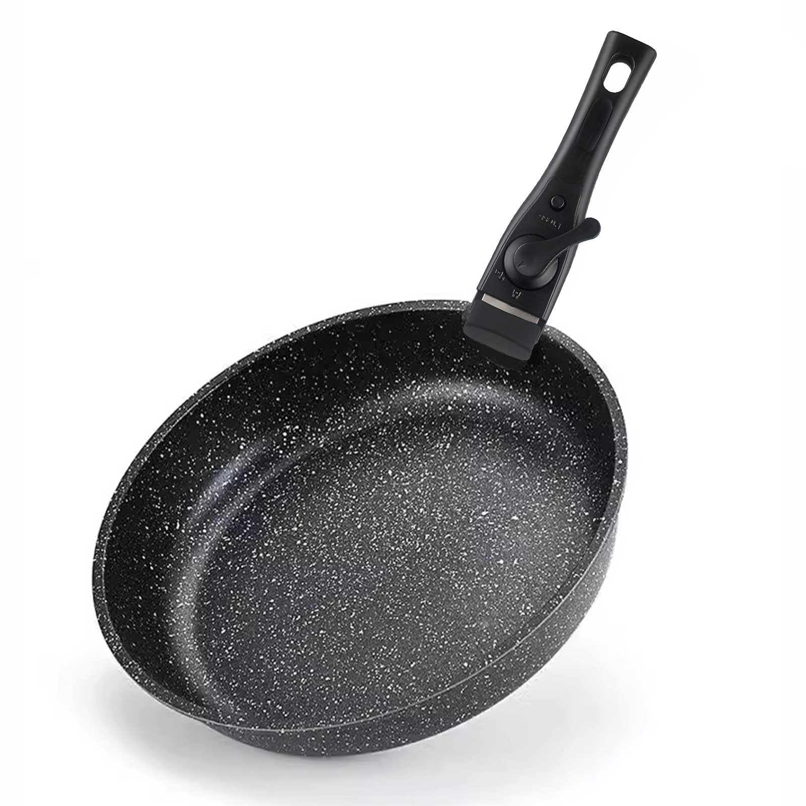 Set di pentole e padelle, 5 pezzi, set di pentole e padelle antiaderenti con coperchio manico staccabile, set di pentole da cucina a induzione per tutti i tipi di piano cottura