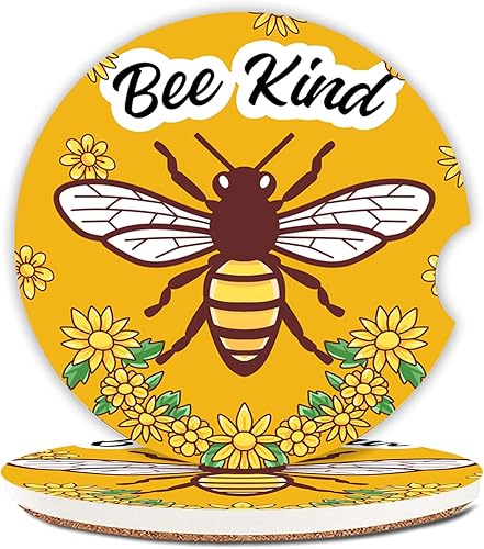 Miniatura 38 de 2 posavasos de automóvil a cuadros rosa y blanco, posavasos de cerámica con muesca para dedos, piedra de cerámica de 2.56 pulgadas y base de corcho