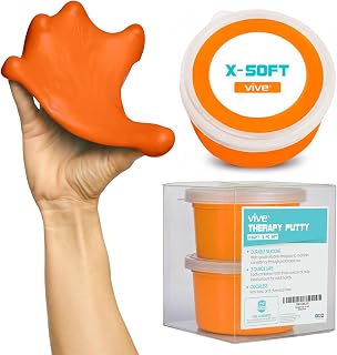 Vive Therapy Putty For Adults, For Hand Therapy (2 Pack) - Occupational Sensory Stress Relief Tools - for Physical Exercise, Finger Pain, Grip Strength, Rehab, Arthritis, Forearms, Fidgeting, Motor Skills