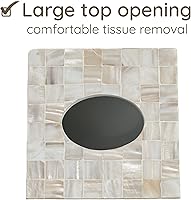 Vista 4 de CLAYNIX Funda para Caja de Paños - Soporte para Caja de Paños con Incrustación de Mosaico de Nácar Madre Perla - Funda para Caja de Paños Cuadrada