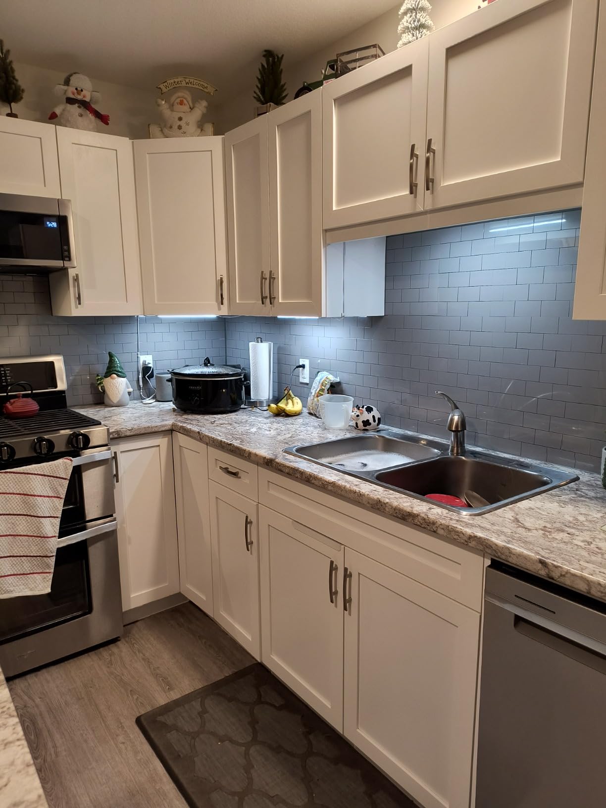 Kihoplly Under Lighting Plug in, 3Pack 12Inch Linkable Led