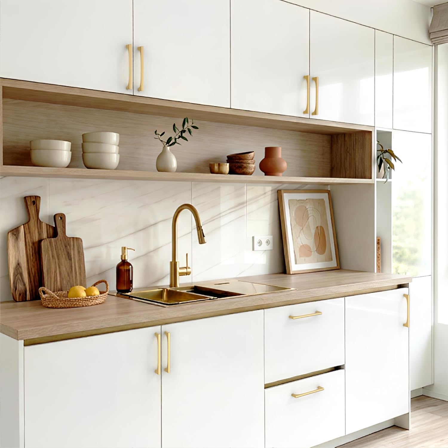 10 Pack Champagne Bronze Cabinet Pulls 5 Inch(128mm) Kitchen Cabinet Handles Cabinet Hardware for Bathroom Drawer Pulls Wardrobe