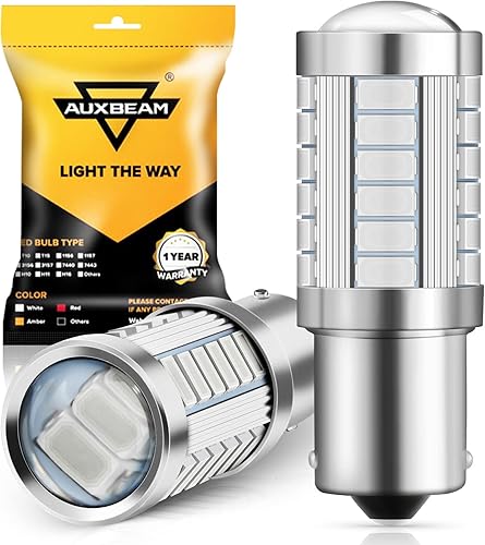 Miniatura 16 de Auxbeam 1157 2357 Bombillas LED amarillas ámbar, súper brillantes 2057 2357 7528 BAY15D Bombillas LED de reemplazo para luces de señal de giro