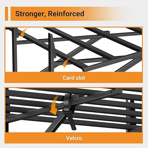 Miniatura 4 de Almacenamiento sólido de garaje de 2 x 6 pies, 2 paquetes de capacidad total de peso de 1600 libras, estantería resistente para montaje en pared