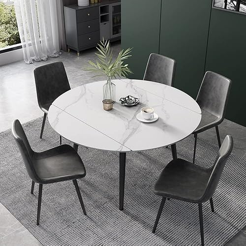 Miniatura 9 de Juego de 4 sillas de comedor con cojín de poliuretano, patas de metal modernas de mediados de siglo, para sillas de cocina y comedor, sillas cómodas