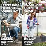 Garden Hose No Leaking for Watering: No Kink and Lightweight - 1/2" Water Hoses 15FT with Fittings for Outdoor Yard
