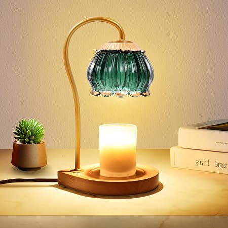 Flower Candle Warmer Lamp - Dimmable Electric Wax Melter With Timer, Scented Candle Warmer, Home Decor
